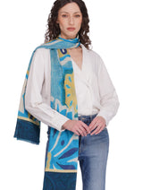 Premium Blue Modal Stole for Women | Toosh Moda Elegant Collection - Thumbnail 3