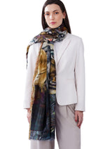 Women's Black Tiger Print Premium Cotton Stylish Shawl - Thumbnail 4