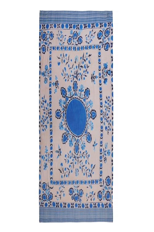 Women's Cream Modern Modal Stylish Printed Stole