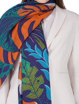 Women's Multi Colour Tiger Print Premium Signature Shawl - Thumbnail 5