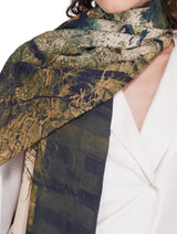 Toosh Moda Women’s Black Luxe 100% Cotton Printed Designer Shawl - Thumbnail 4