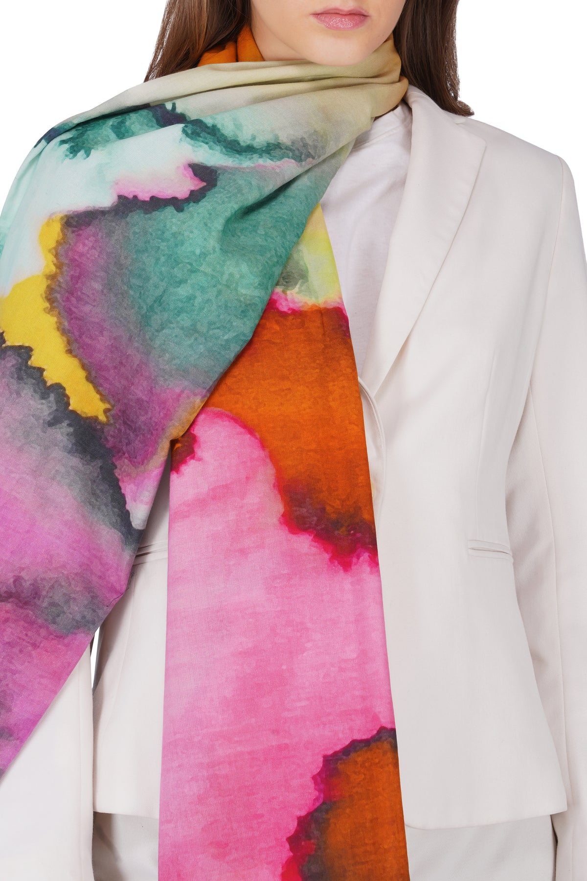 Women's Multi Colour Premium Printed Fashion Shawl - Image 2
