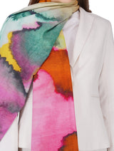 Women's Multi Colour Premium Printed Fashion Shawl - Thumbnail 2