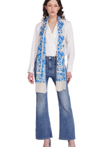 Toosh Moda Women’s White Minimal Modal Elegant Stole - Thumbnail 4
