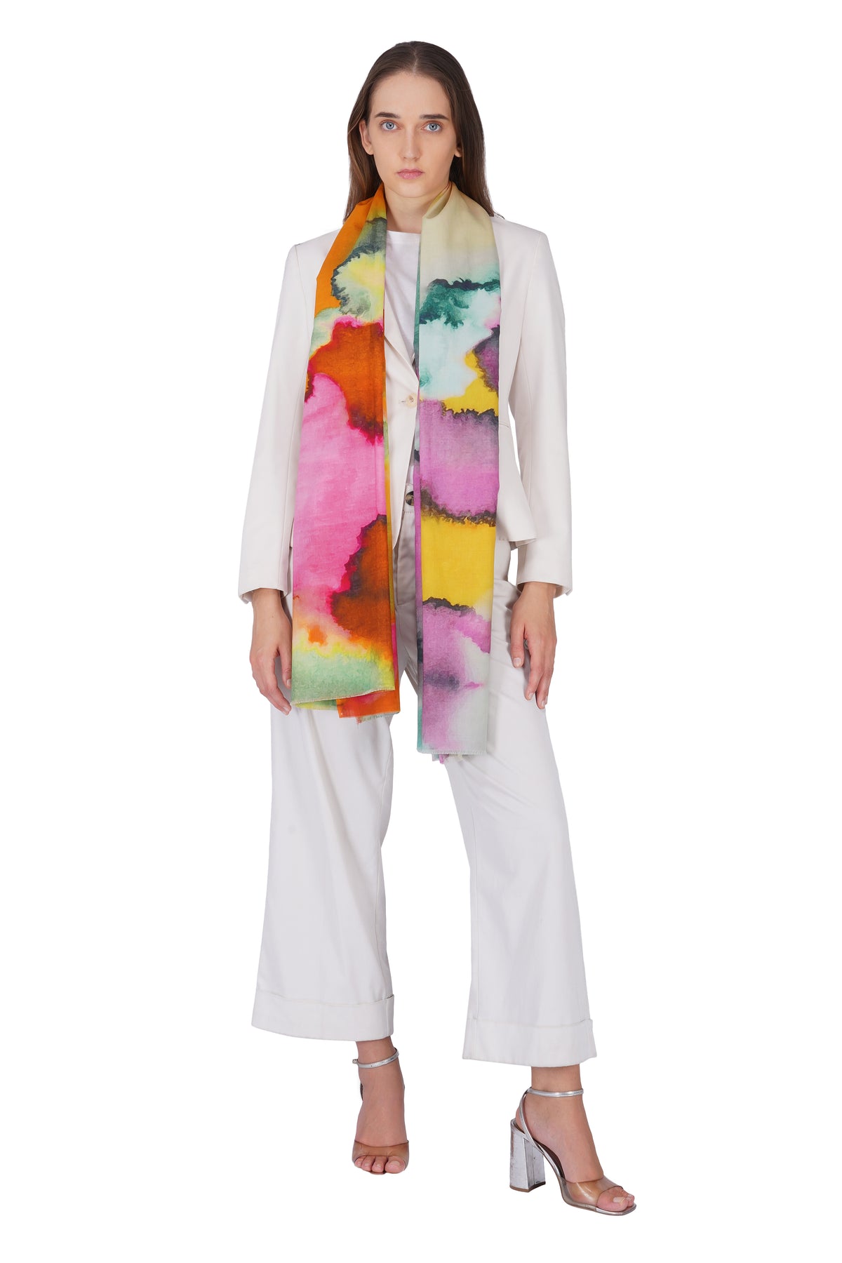 Women's Multi Colour Premium Printed Fashion Shawl - Image 1