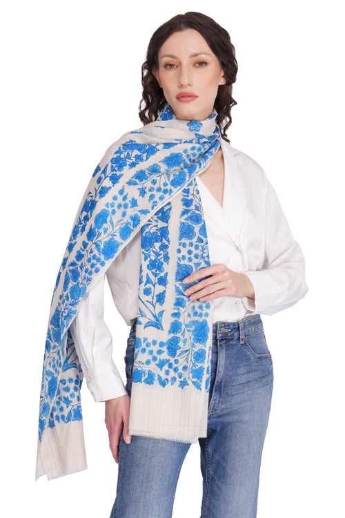 Toosh Moda Women’s White Minimal Modal Elegant Stole