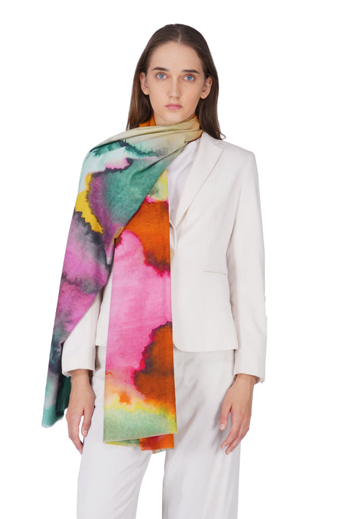 Women's Multi Colour Premium Printed Fashion Shawl