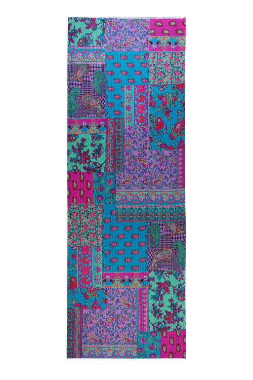 Women's Blue Classic Cotton Everyday Wear Stole