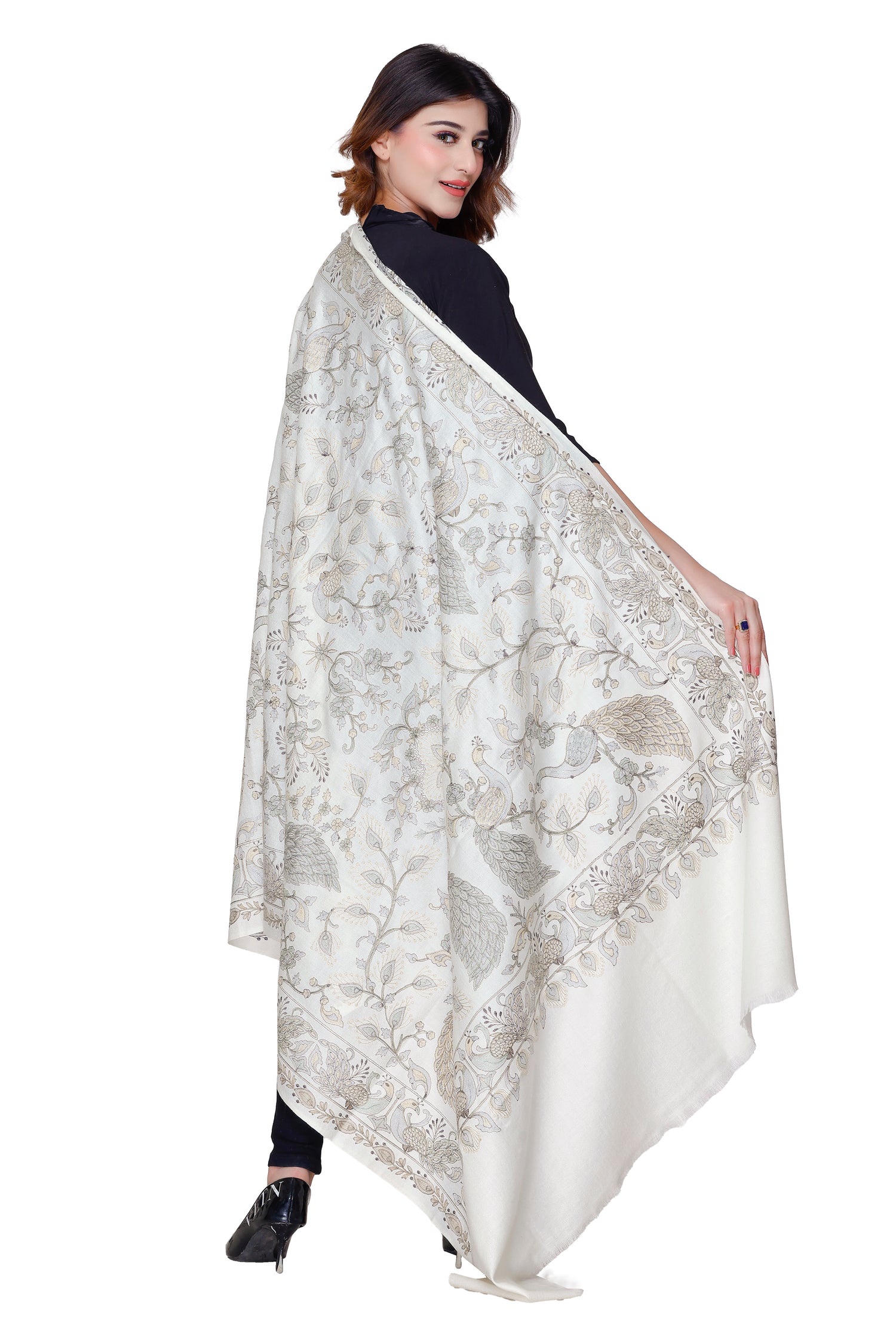 His And Her Set Of fine modal silk Digital Print Shawls and Embroidered shawls(COMBO PACK)