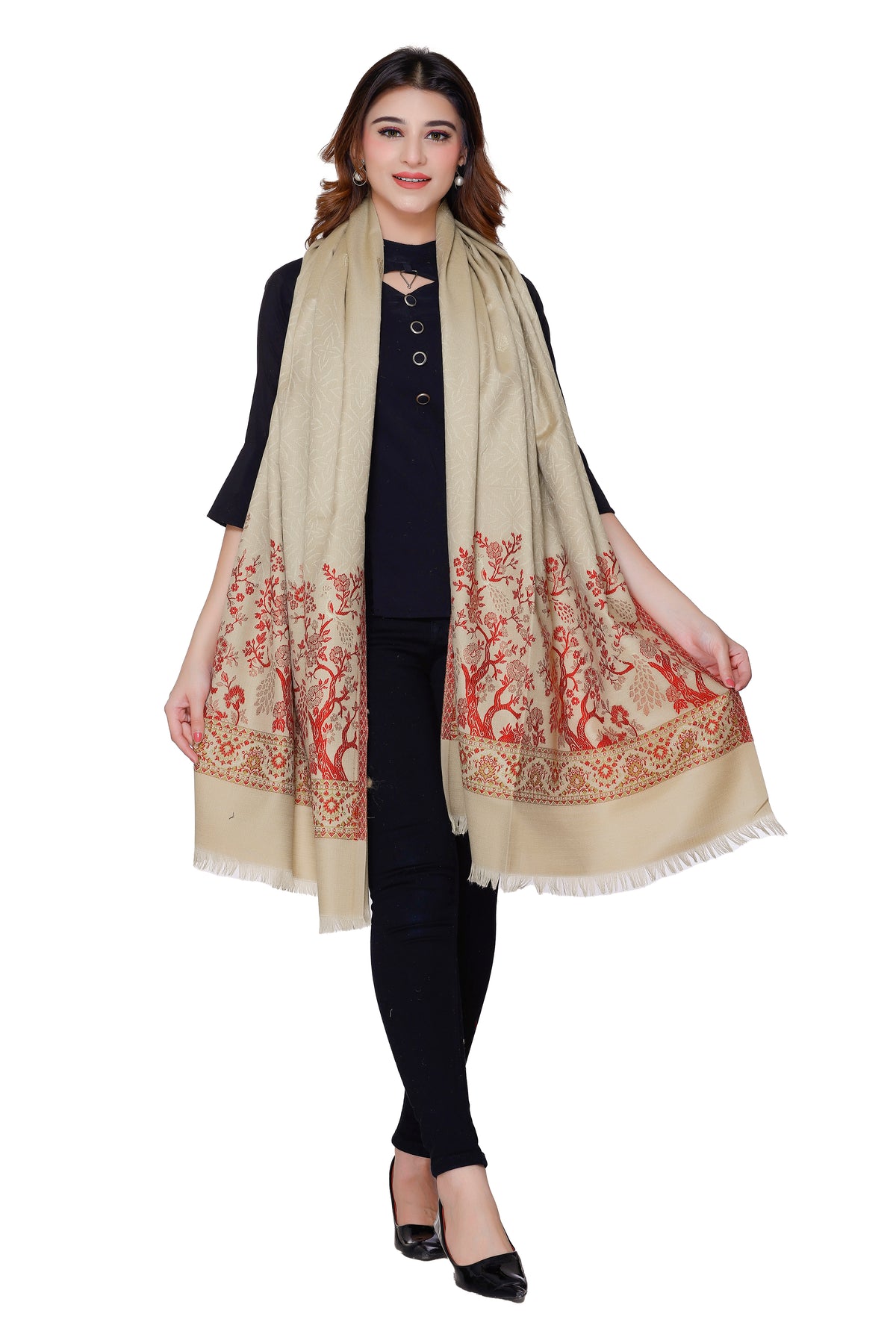 Women's Jacquard shawls - Image 3