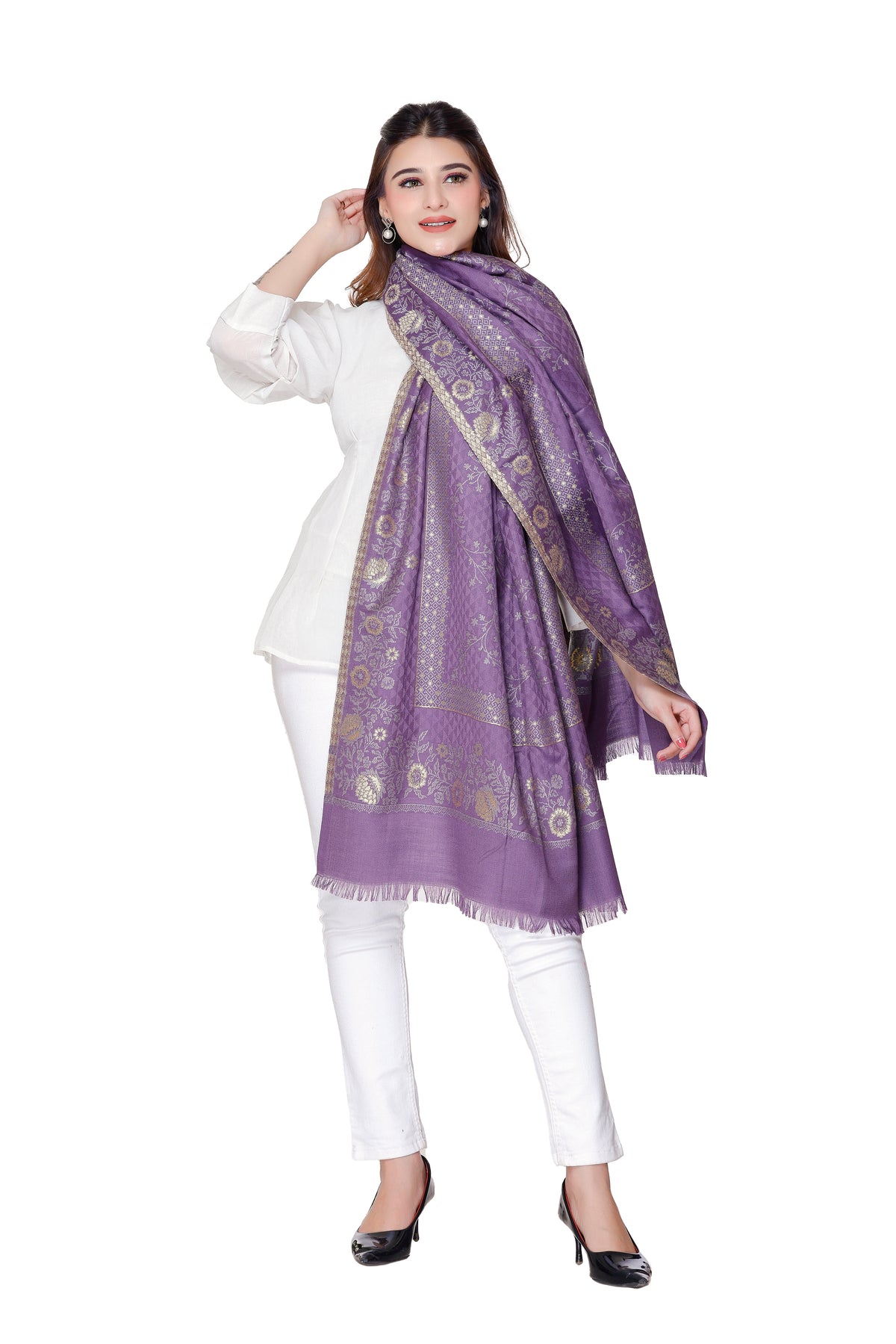 Women's jacquard shawls - Image 2