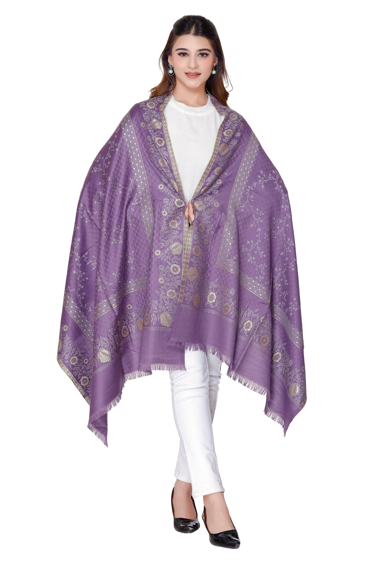 Women's jacquard shawls - Image 3