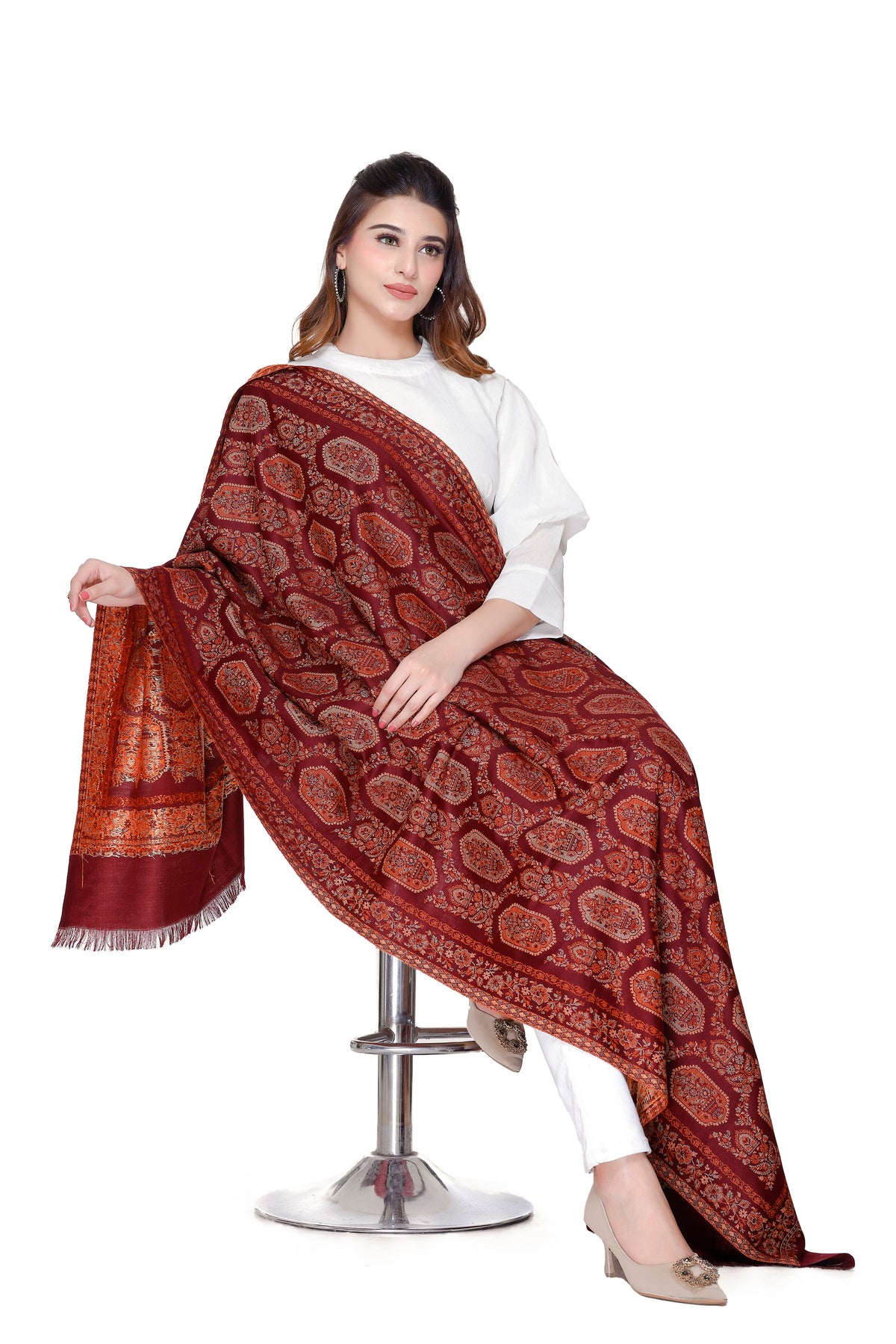 Women's Jacquard shawls - Image 5