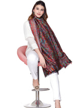 TOOSH MODA شالات نسائية مطبوعة (أسود) - Thumbnail 1