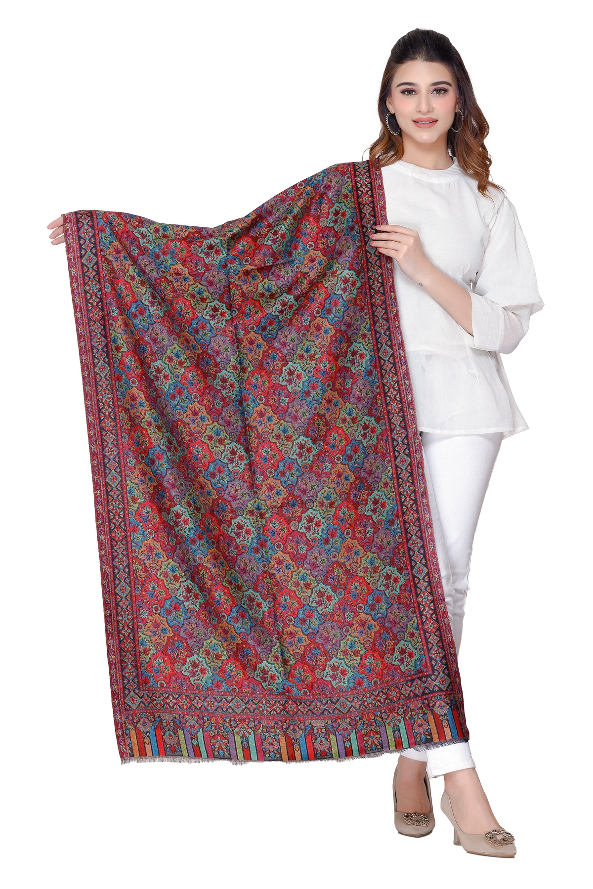 TOOSH MODA شالات نسائية مطبوعة (أسود) - Image 4