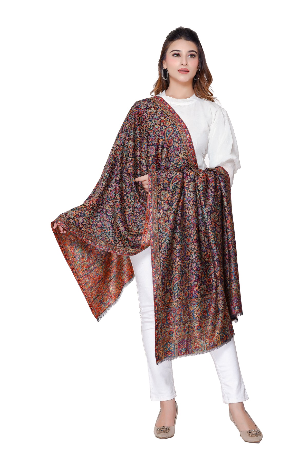 TOOSH MODA شالات نسائية مطبوعة (أسود) - Image 3