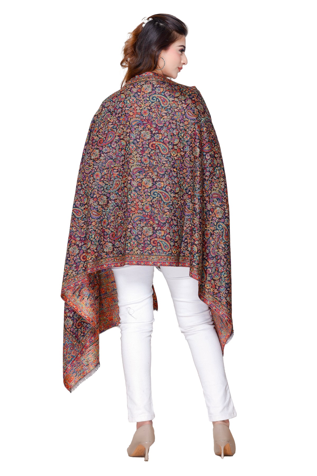 TOOSH MODA شالات نسائية مطبوعة (أسود) - Image 4