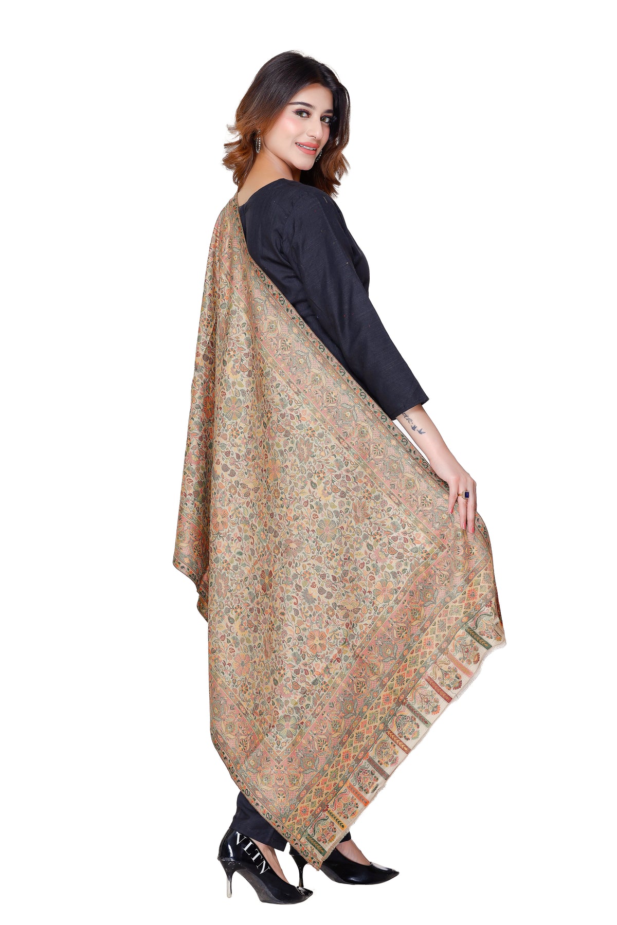 TOOSH MODA شالات زاري نسائية (بيج) - Image 2