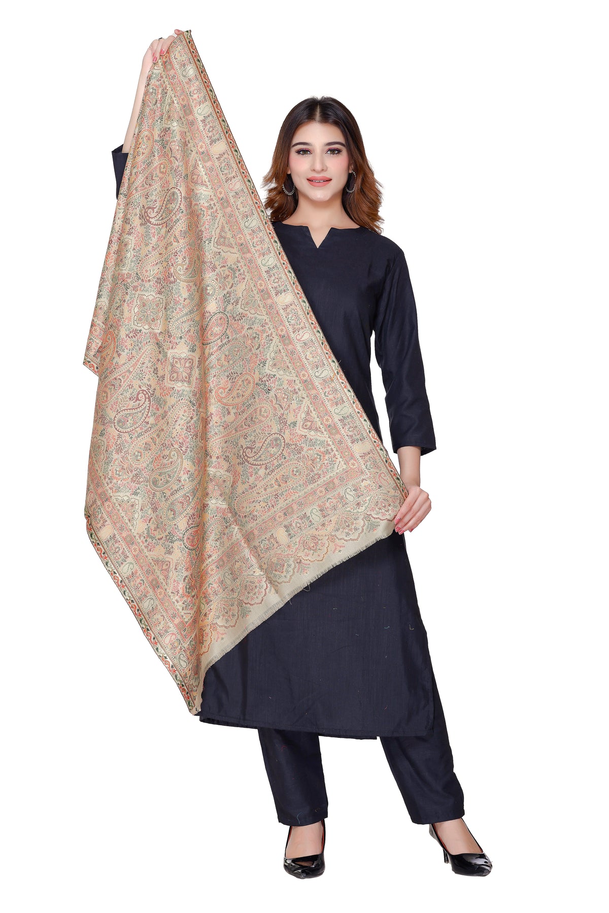 TOOSH MODA شالات زاري نسائية (بيج) - Image 4