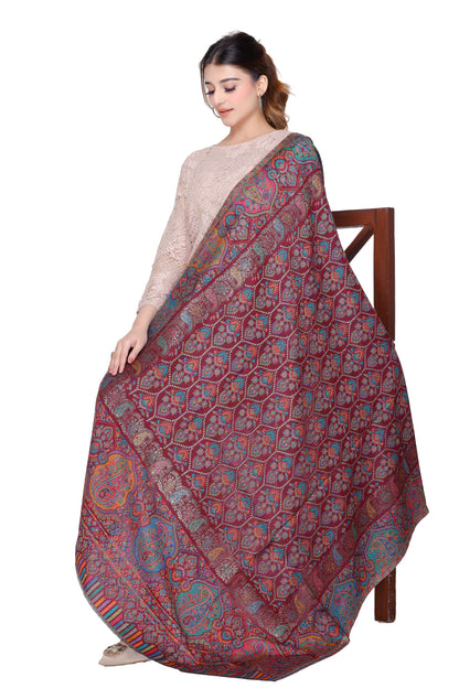 Silk Modal Blend Zari Shawl