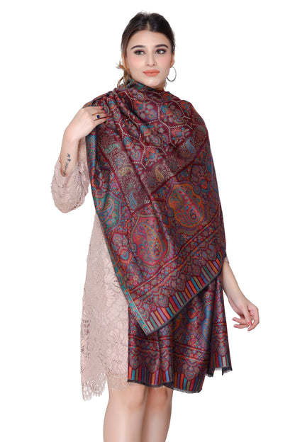 Silk Modal Blend Zari Shawl