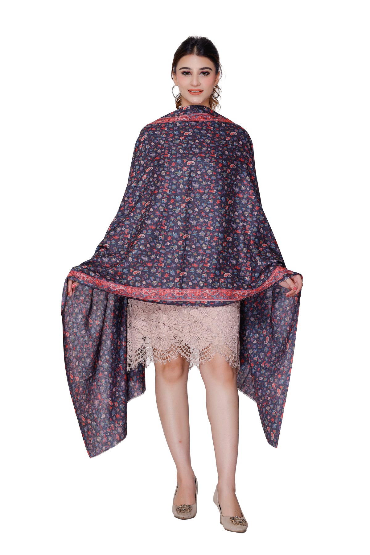 TOOSH MODA شالات نسائية مطبوعة (أسود) - Image 3