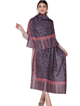 TOOSH MODA شالات نسائية مطبوعة (أسود) - Thumbnail 4