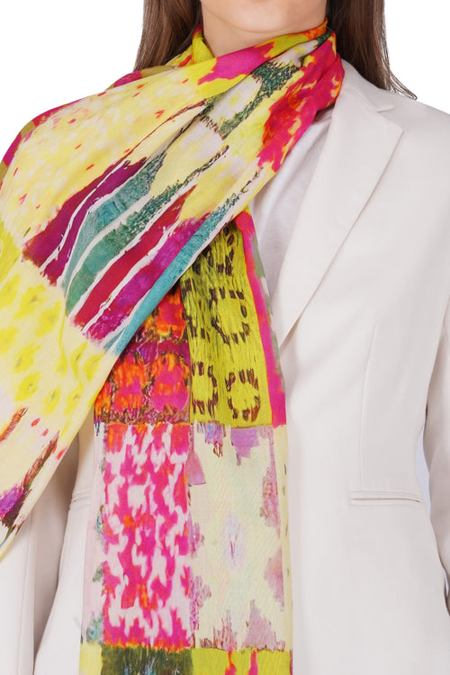 Women's Multi Colour Designer Art Modal Stole