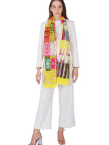 Women's Multi Colour Designer Art Modal Stole - Thumbnail 1