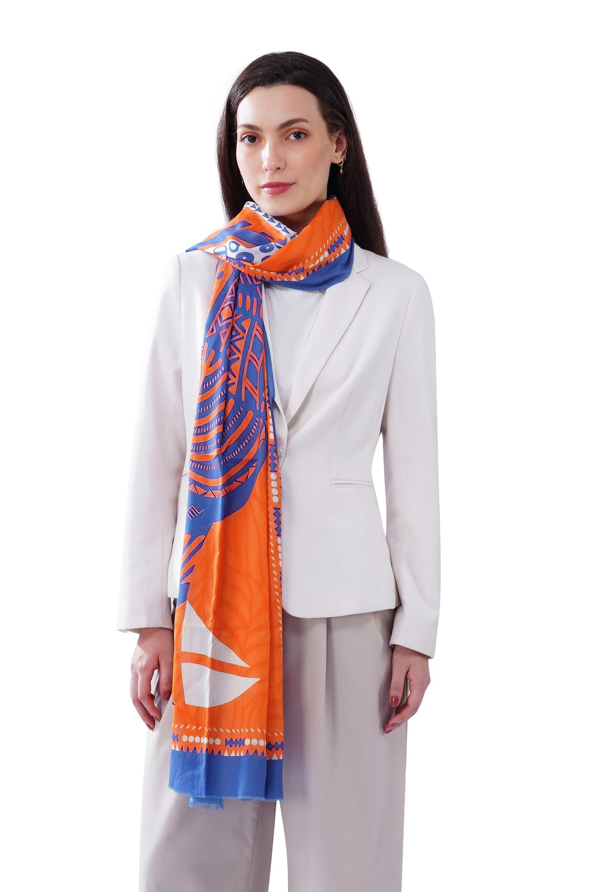 Women's Premium Cotton Designer Fashion Stole - Image 1