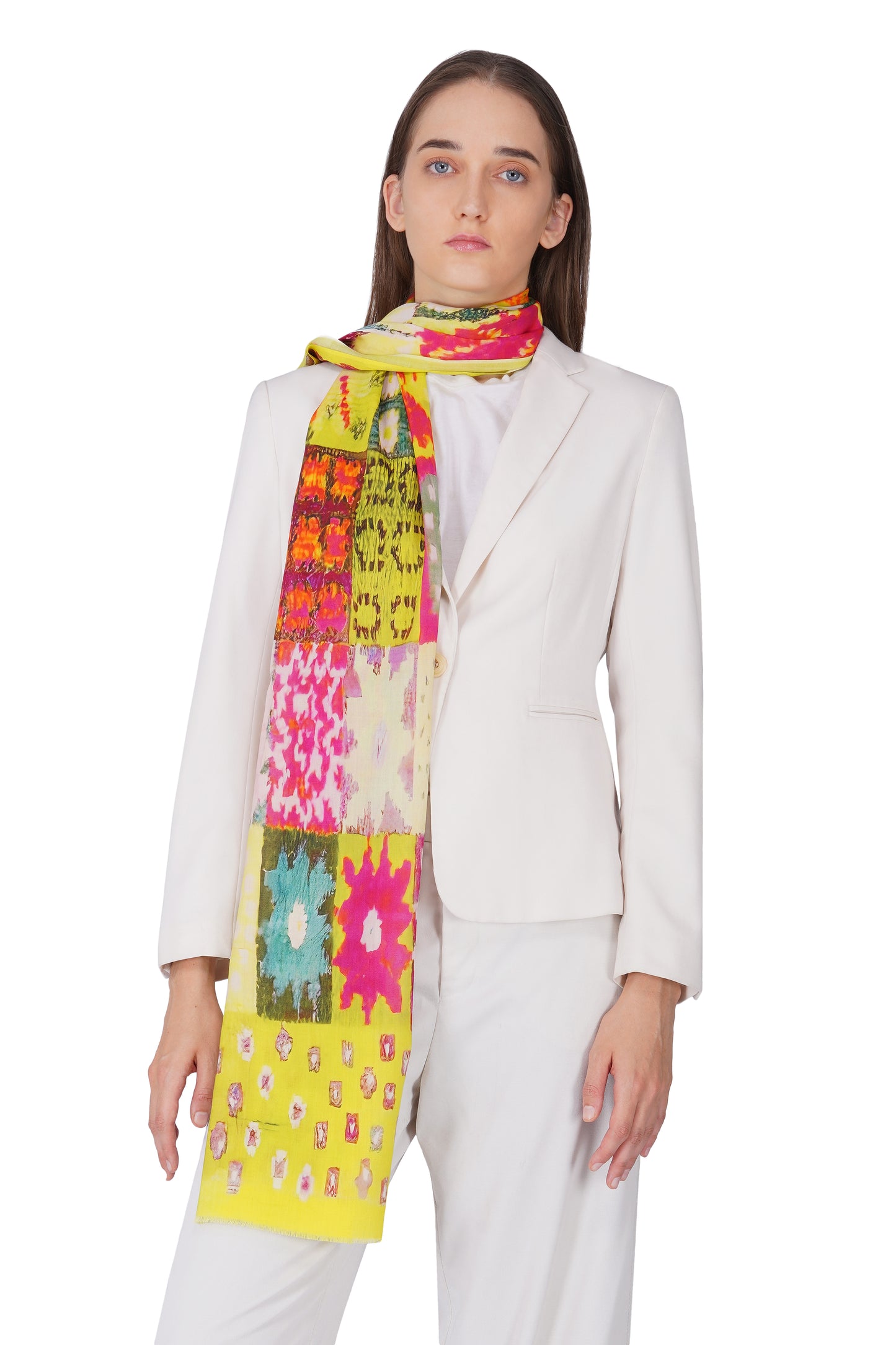 Women's Multi Colour Designer Art Modal Stole