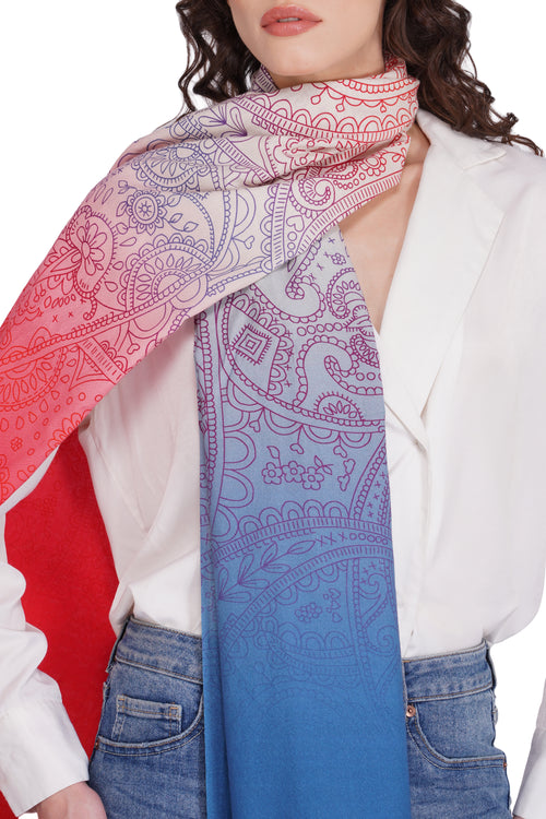 Toosh Moda Women’s White Minimal Pure Cotton Elegant Shawl