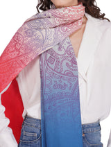 Toosh Moda Women’s White Minimal Pure Cotton Elegant Shawl - Thumbnail 5