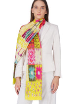 Women's Multi Colour Designer Art Modal Stole - Thumbnail 3