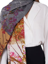 Women's Multi Colour Artistic Pure Cotton Elegant Shawl - Thumbnail 2