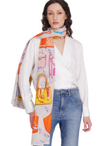 Toosh Moda Women’s Cream Premium Modal Graceful Printed Stole - Thumbnail 2