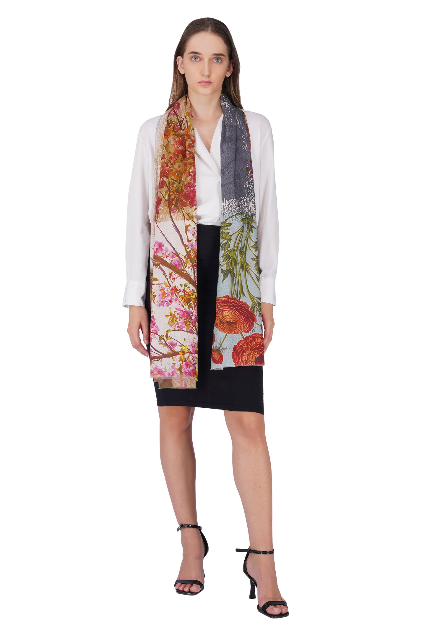 Women's Multi Colour Artistic Pure Cotton Elegant Shawl