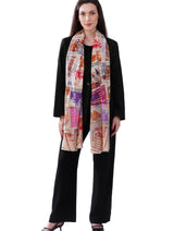 Women's Beige Soft Cotton Elegant Printed Stole - Thumbnail 1