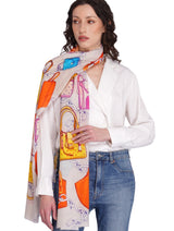 Toosh Moda Women’s Cream Premium Modal Graceful Printed Stole - Thumbnail 3