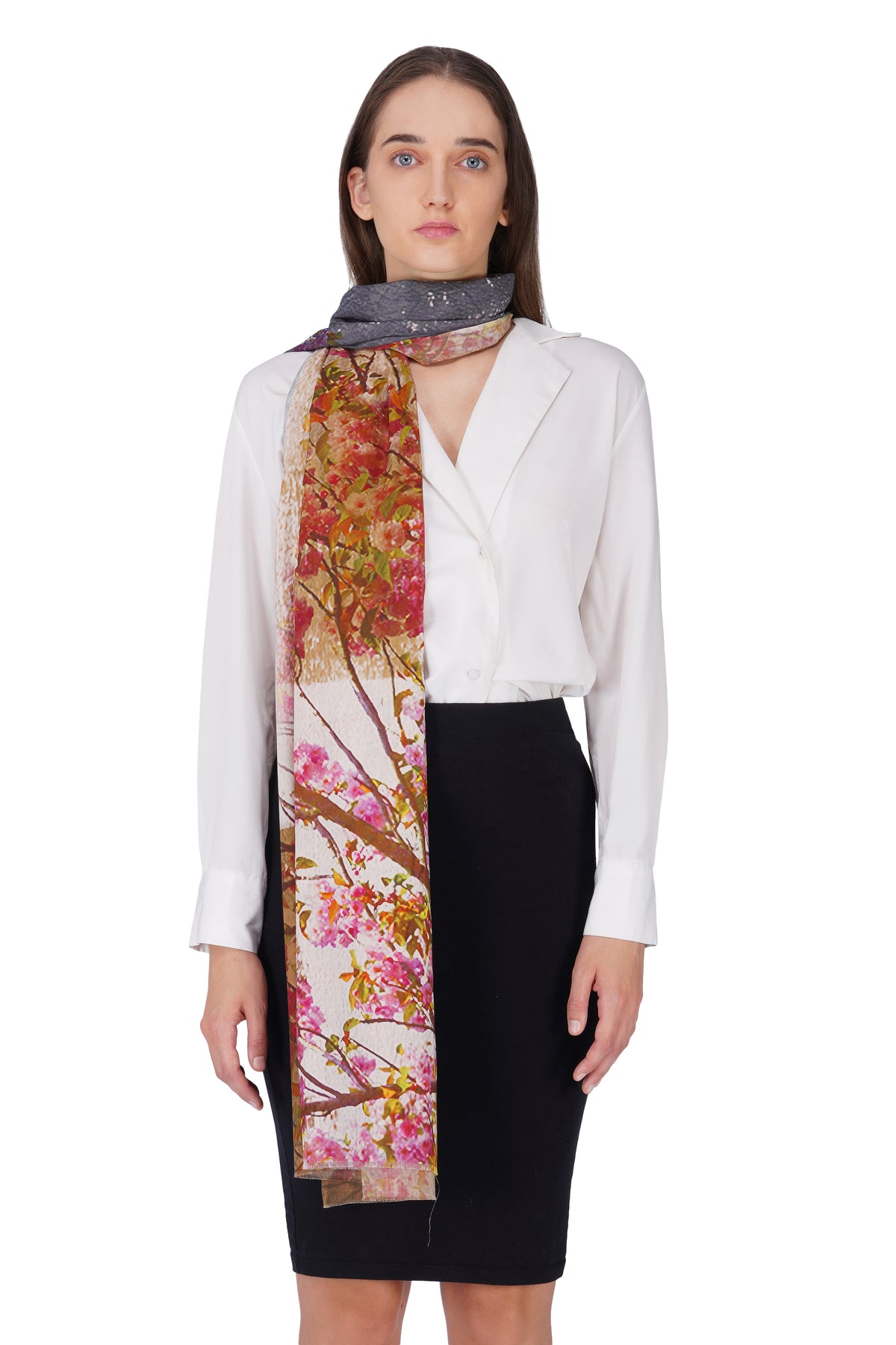 Women's Multi Colour Artistic Pure Cotton Elegant Shawl - Image 3