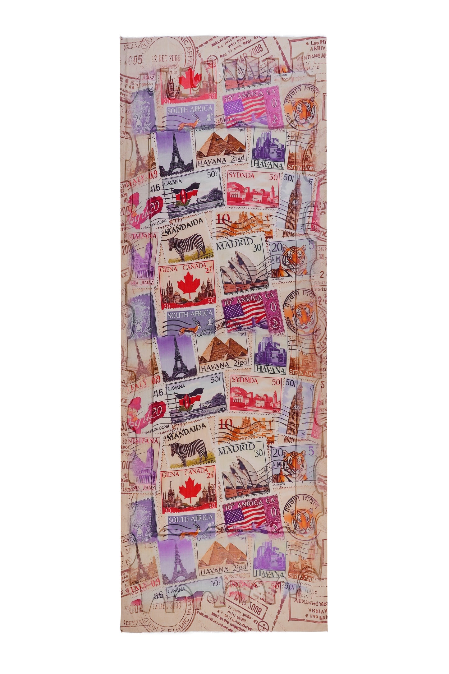 Women's Beige Soft Cotton Elegant Printed Stole