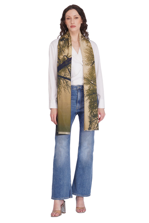 Toosh Moda Women's Beige Natural Cotton Elegant Designer Stole