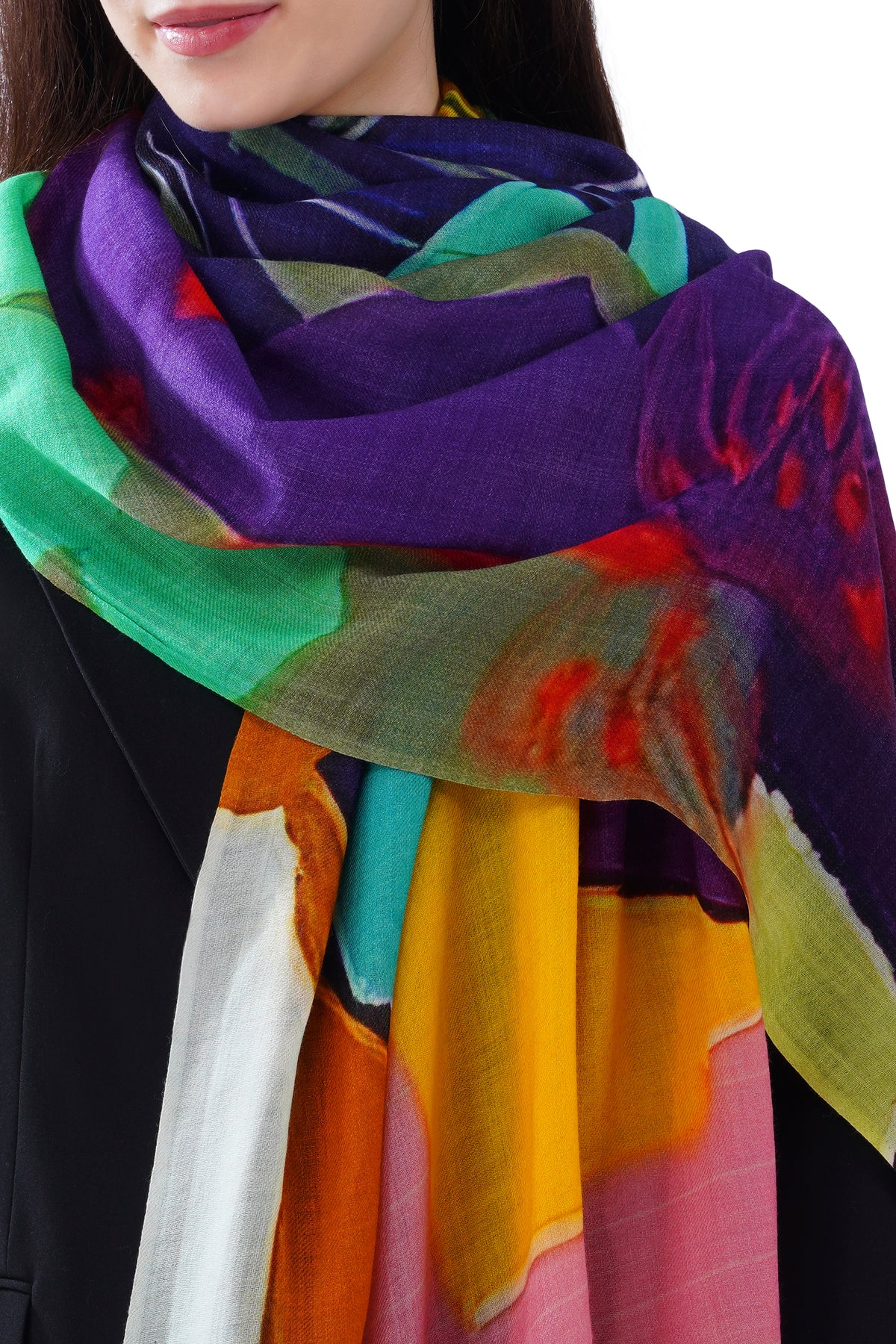 Women's Multi Colour Artistic Premium Cotton Stole - Image 3