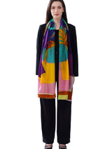 Women's Multi Colour Artistic Premium Cotton Stole - Thumbnail 4