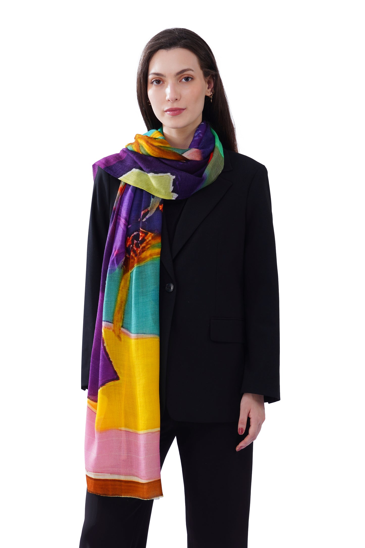 Women's Multi Colour Artistic Premium Cotton Stole