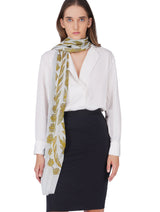 Women's White Contemporary Modal Printed Stole - Thumbnail 3