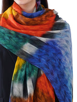 Women's Multi Colour Luxe Wool Printed Fashion Stole - Thumbnail 3