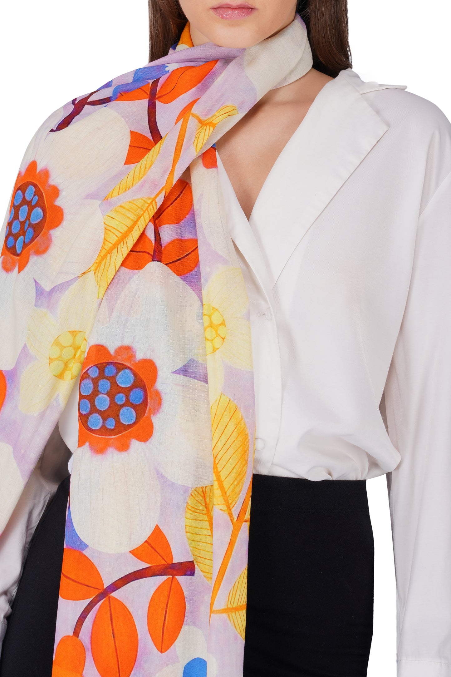 Women's Multi Colour Contemporary Modal Printed Stole