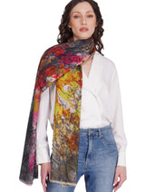 Toosh Moda Women's Vibrant Multi Colour Artistic Cotton Shawl - Thumbnail 2