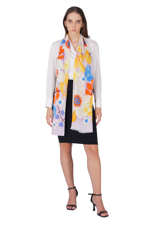 Women's Multi Colour Contemporary Modal Printed Stole